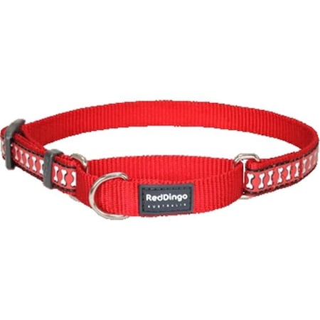 Red Dingo MC-RB-RE-SM Martingale Dog Collar Reflective Red; Small